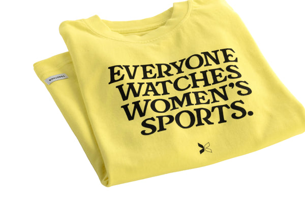 Everyone Watches Women's Sports Yellow Tee – Washington Spirit Shop