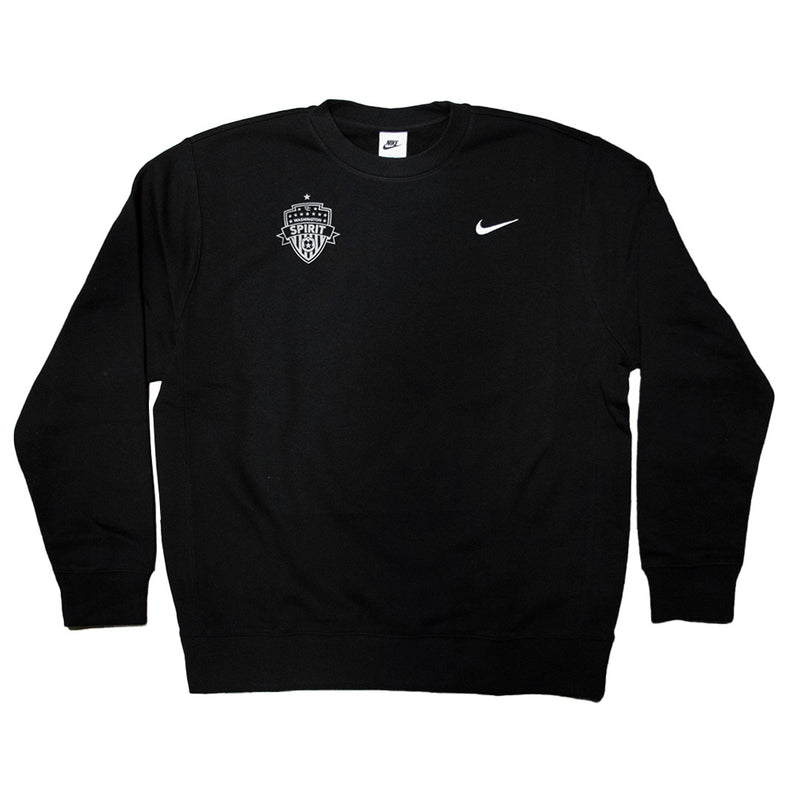 Nike 2023 Washington Spirit Crew Sweatshirt - SMALL SHIELD LOGO - Black