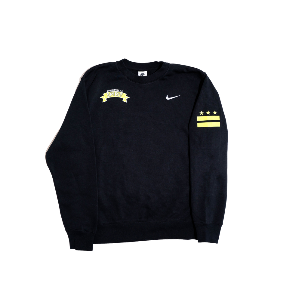 Washington Spirit 2024 Ribbon In The Sky Nike Crew Sweatshirt Black Washington Spirit Shop