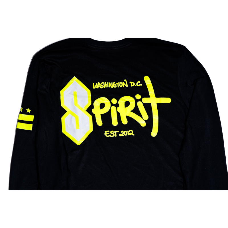 Washington Spirit 2024 Graffiti "S" Nike Crew Sweatshirt - Black