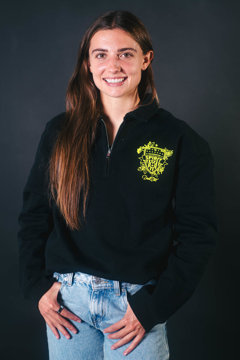 Sudadera clásica con media cremallera y diseño floral de Dead Dirt x Spirit