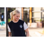 Camiseta con bloques de color en blanco y negro de Washington Spirit