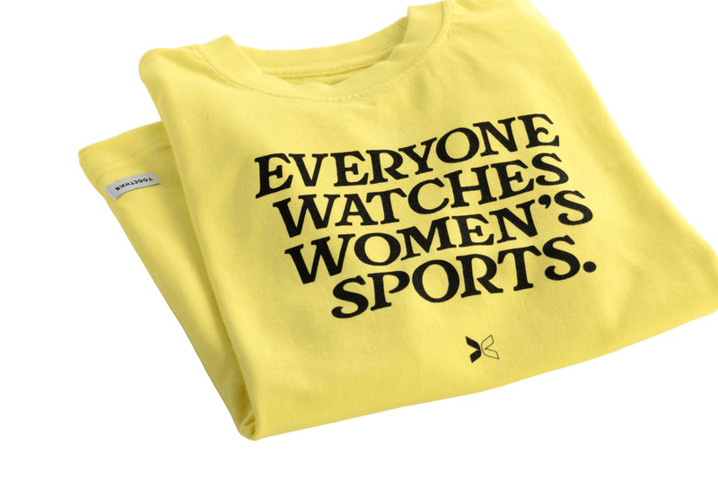 Everyone Watches Women's Sports Yellow Tee – Washington Spirit Shop