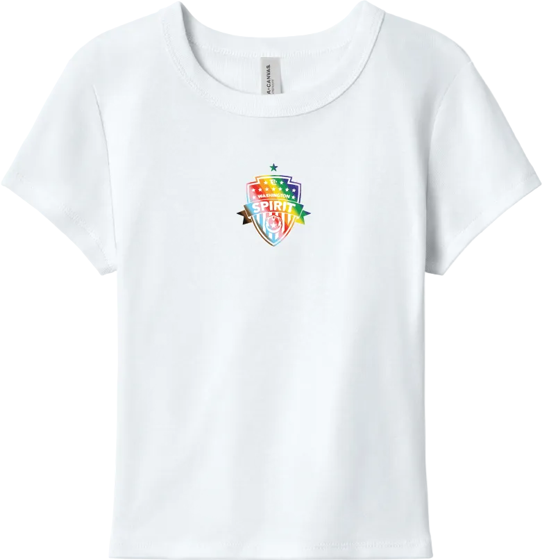 2025 Washington Spirit Pride Women's Micro Rib Baby White Tee