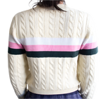 Dead Dirt x Spirit Cherry Blossom Cable Knit Button Up Sweater (COMING SOON)