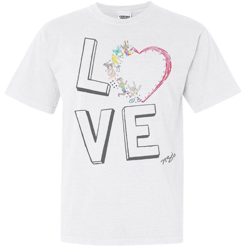 Camiseta LOVE del Día de Concientización sobre la Discapacidad