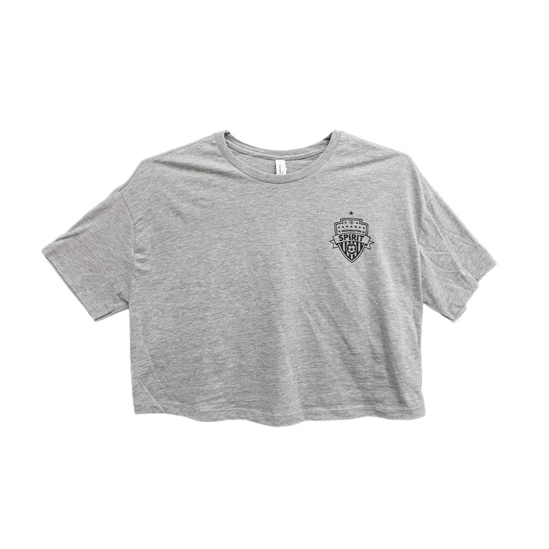 Washington Spirit 2023 Pride - Short Sleeve Cropped Tee - Grey