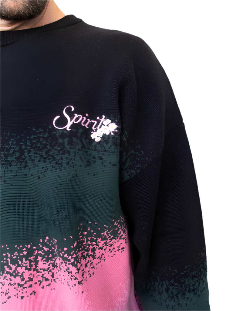 Dead Dirt x Spirit Cherry Blossom Pink Gradient Oversized Sweater (COMING SOON)
