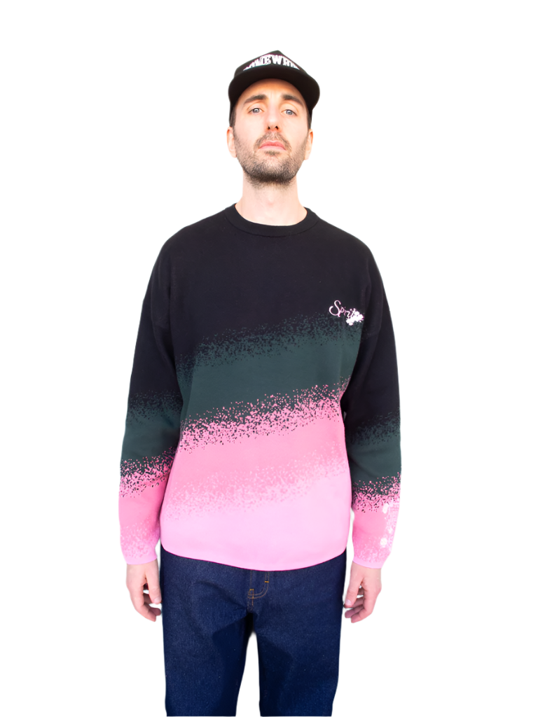 Dead Dirt x Spirit Cherry Blossom Pink Gradient Oversized Sweater (COMING SOON)