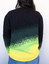 Dead Dirt Core Spirit  Green Gradient Oversized Sweater