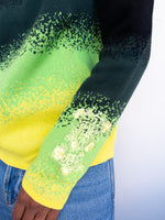 Dead Dirt Core Spirit  Green Gradient Oversized Sweater