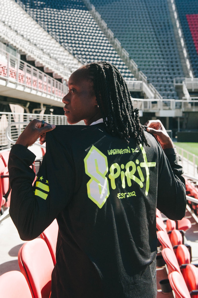 Sudadera con capucha Nike con el logo "S" de Washington Spirit 2024 en color negro