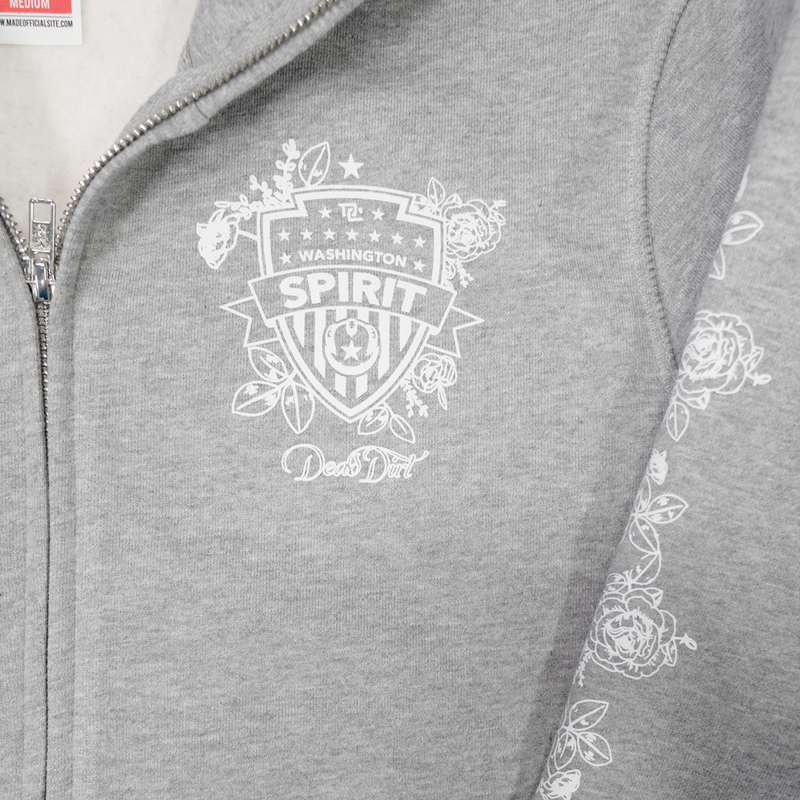 Sudadera con cremallera completa y diseño clásico con estampado floral de Dead Dirt x Spirit