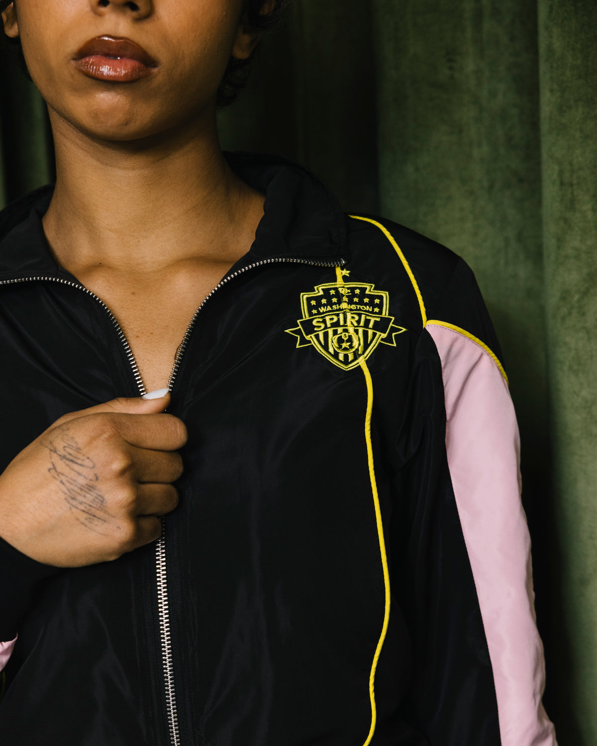 Dead Dirt x Spirit Big Bloom Full Zip Fitted Track Jacket
