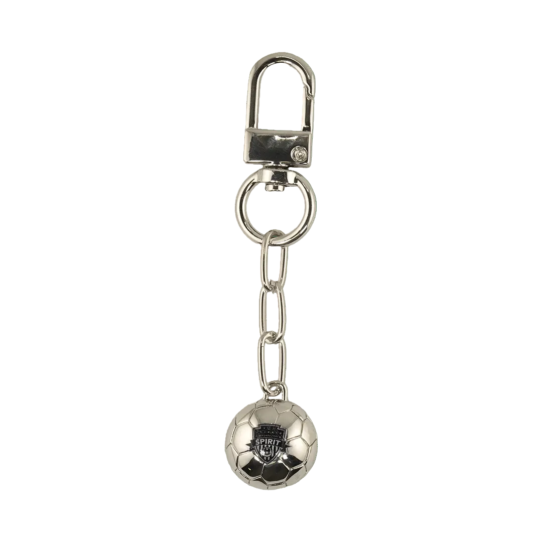 Washington Spirit Metal Ball Purse Charm - Silver