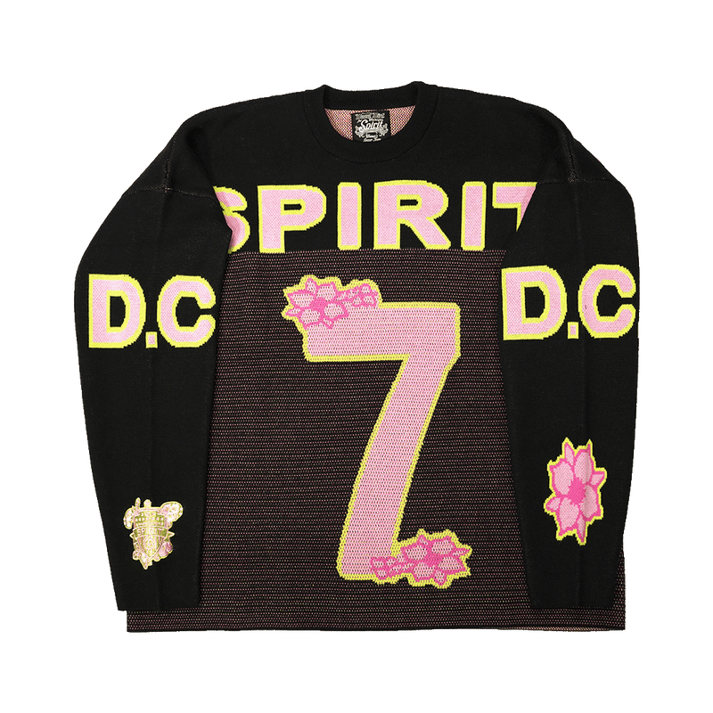 Dead Dirt x Spirit Cherry Blossom Black Out #7 Oversized Sweater