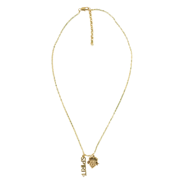 Washington Spirit Layered Nameplate Charm Necklace - Gold