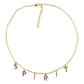 Washington Spirit Hanging Letter Charm Necklace - Gold