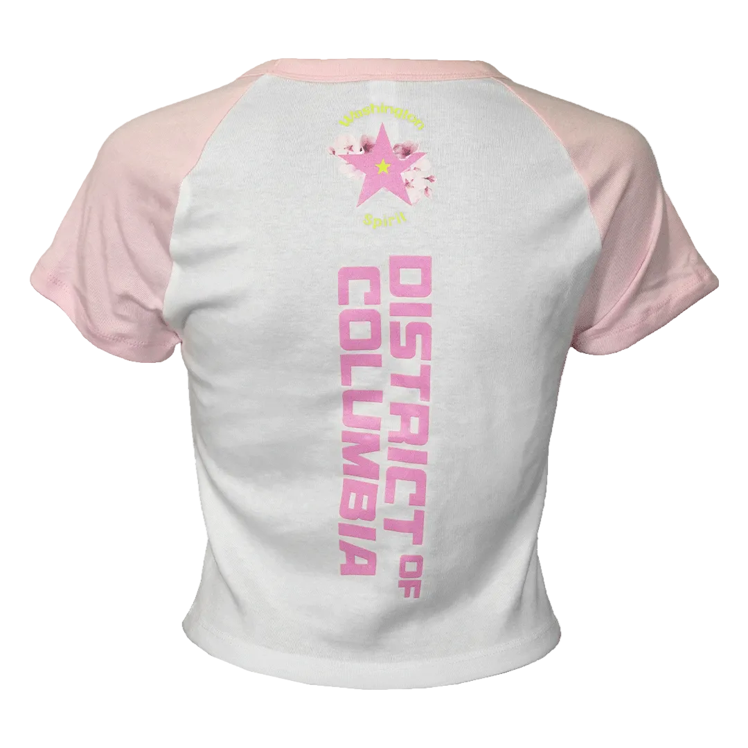2026 Spirit Cherry Blossom Pink & White Baby Tee