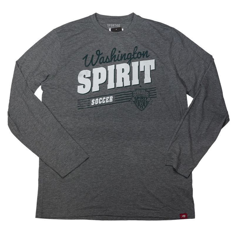 Washington Spirit Gray Heritage Longsleeve Tee - Adult