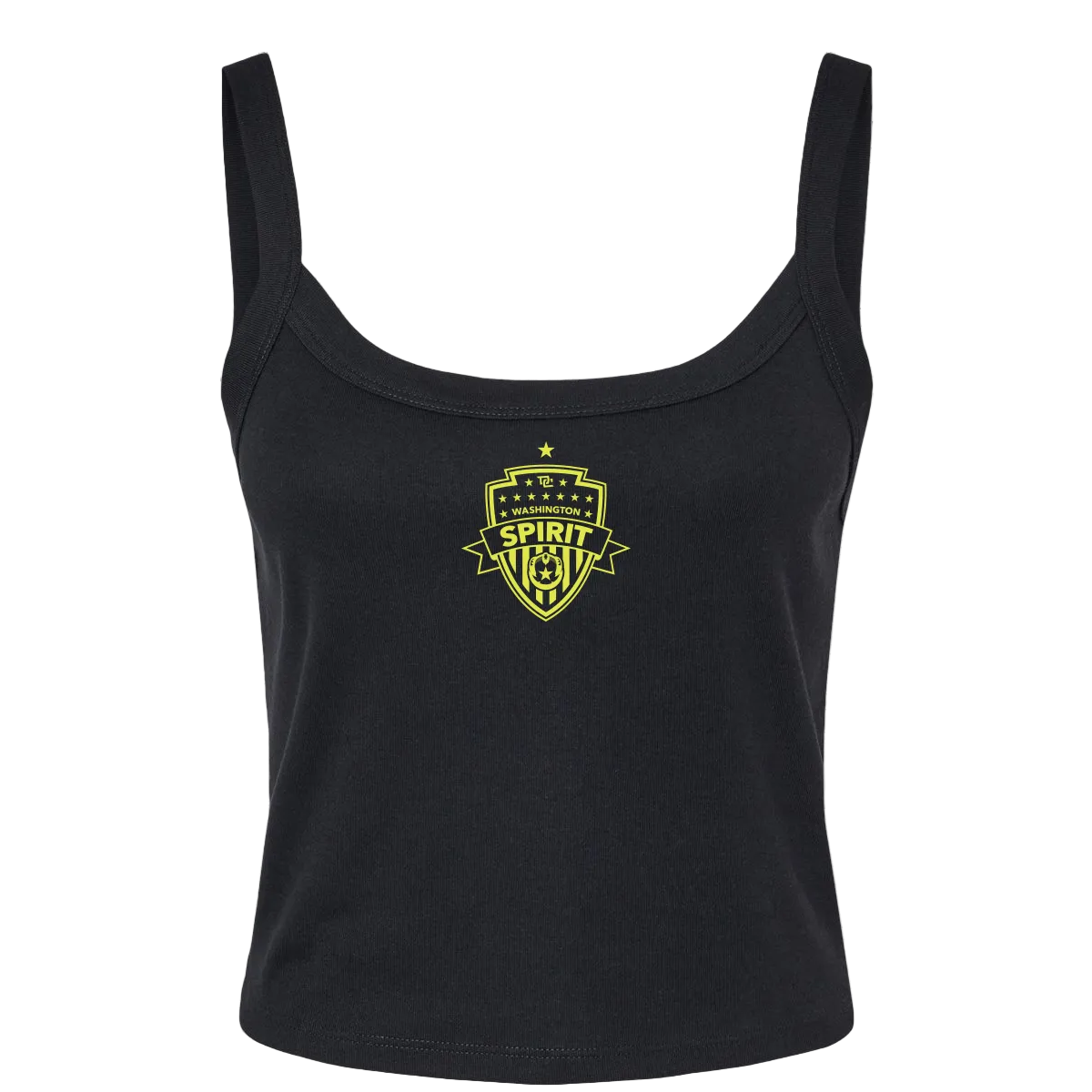 Washington Spirit Women's Black Micro Rib Spaghetti Strap Tank