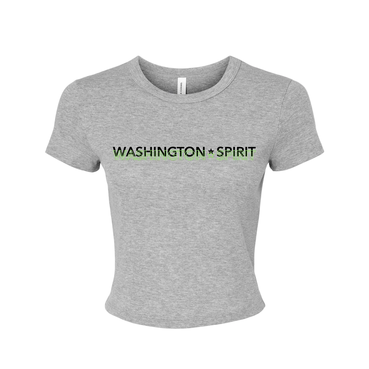 Washington Spirit Women's Grey Micro Rib Baby Tee