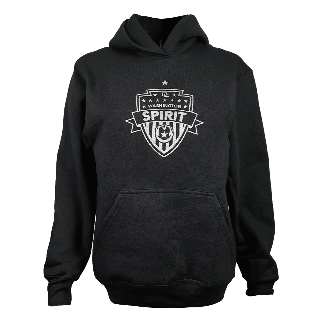 Washington Spirit Crest Black Youth Hoodie
