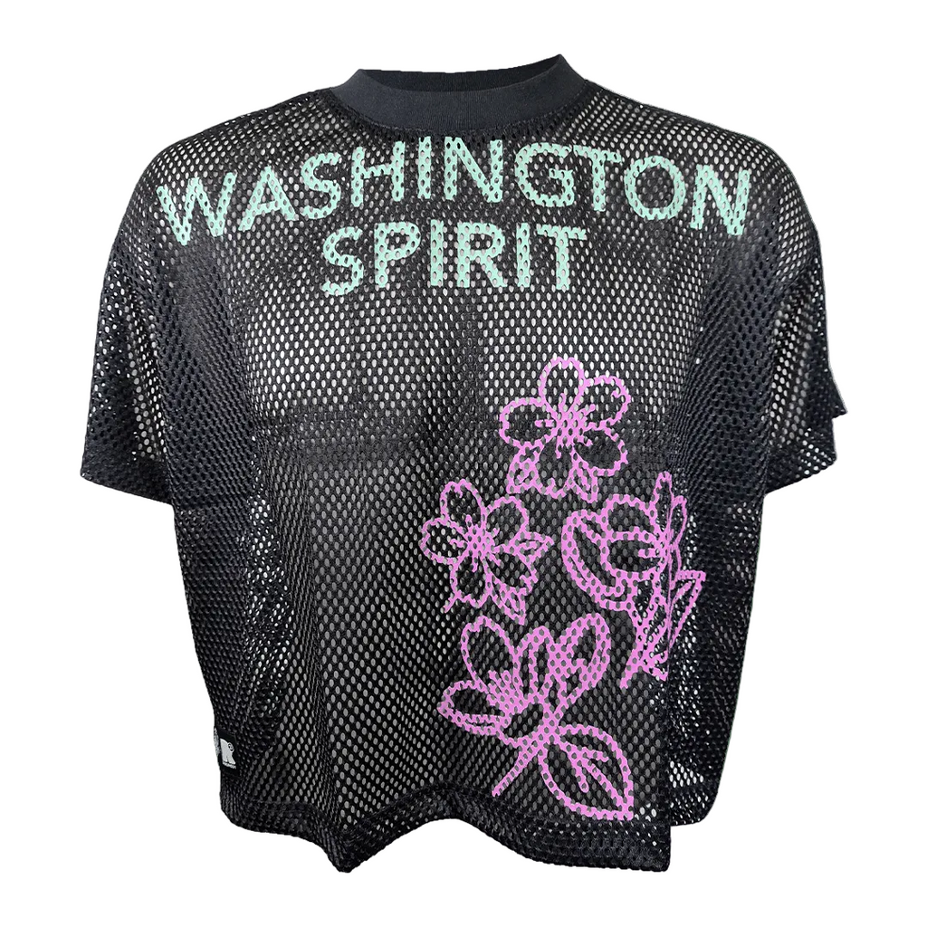 Washington Spirit Black Cherry Blossom Mesh Top