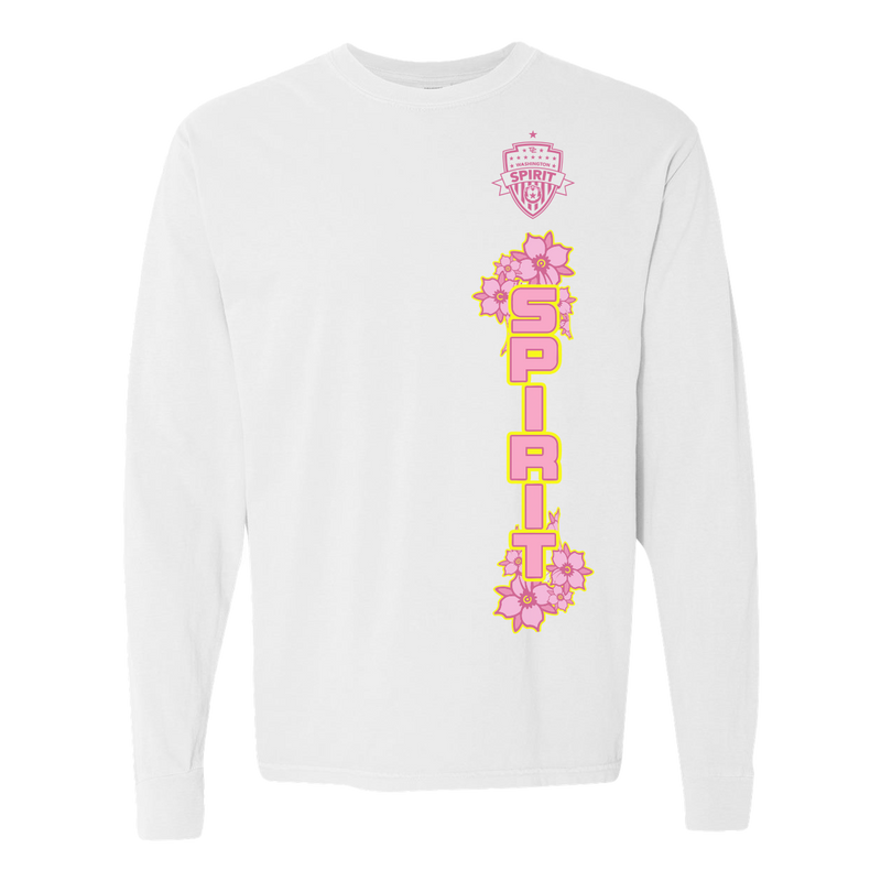 Washington Spirit x Dead Dirt Cherry Blossom White Longsleeve