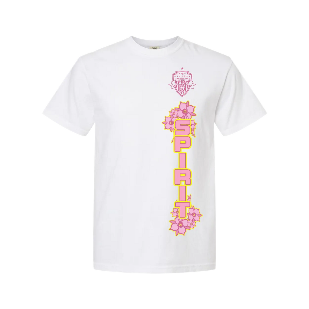 Washington Spirit x Dead Dirt Cherry Blossom White Tee