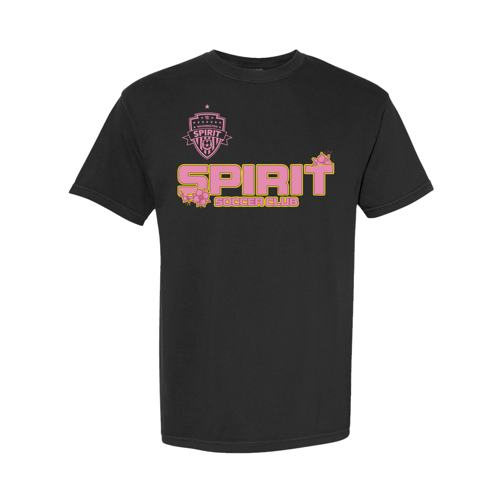 Washington Spirit x Dead Dirt Cherry Blossom Black Tee