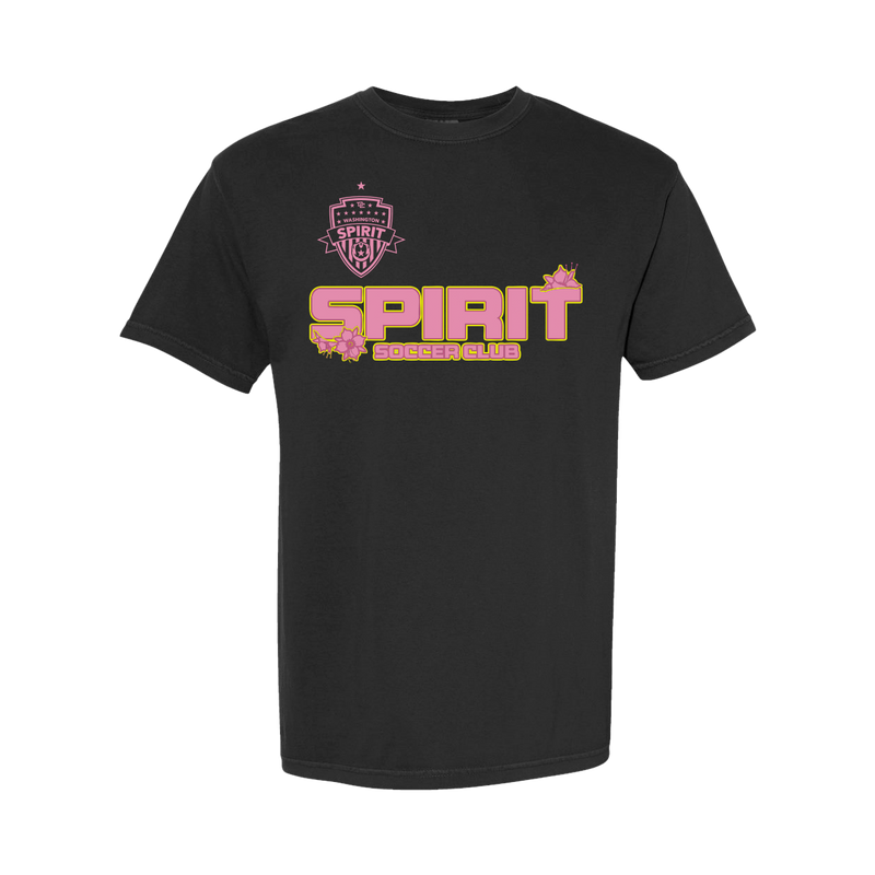 Washington Spirit x Dead Dirt Cherry Blossom Black Tee