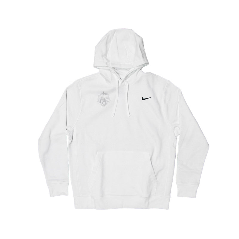 Nike 2023 Washington Spirit Youth Hoodie - SMALL SHIELD LOGO - White