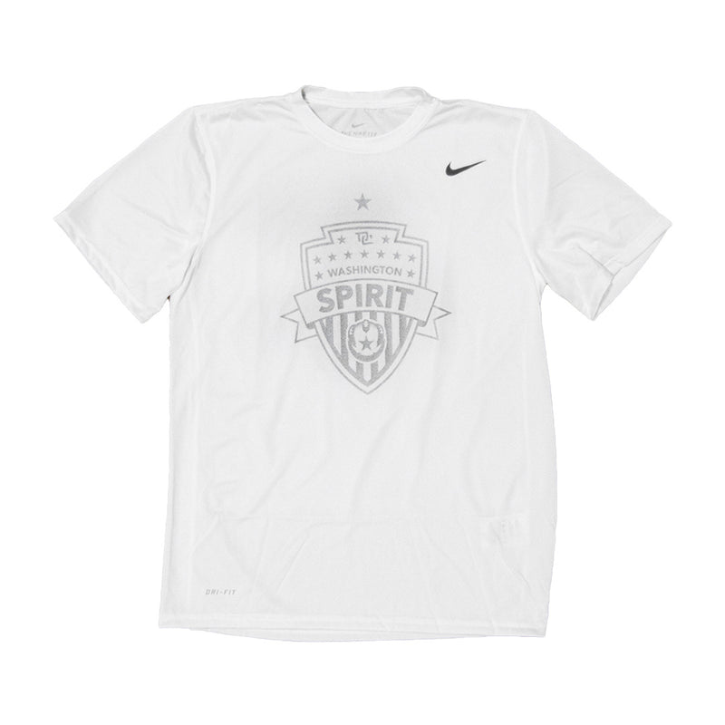 Nike 2023 Washington Spirit Short Sleeve Youth Tee - BIG SHIELD LOGO - White