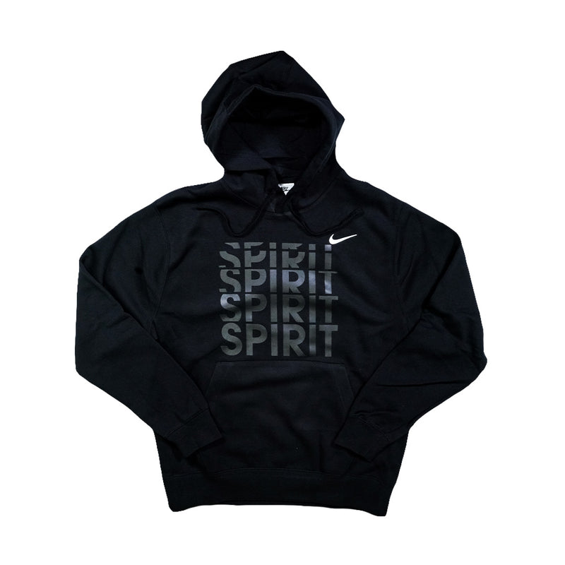 Sudadera con capucha Washington Spirit de Nike 2023: SPIRIT SPIRIT SPIRIT: tono negro